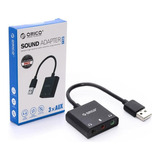 Usb Audio Orico | Adaptador De Audio Externo Para Pc Skt3