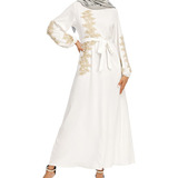 . Musulmanes Moda Maxi Islam Ropa Bordado Vestido 1