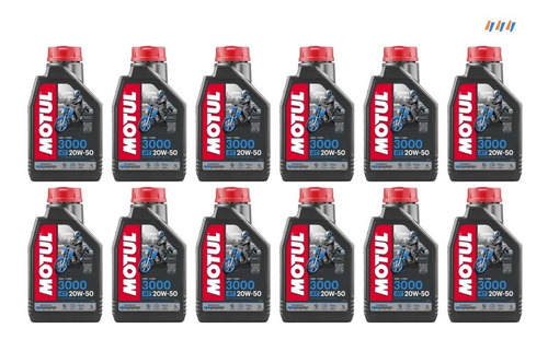 Aceite Moto 4t 3000 20w50 Mineral Motul Caja 12l