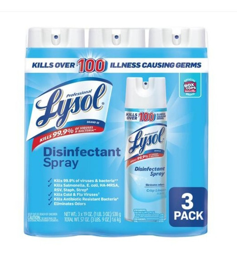 Lysol Aerosol Desinfectante 3 Unidades