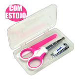 Kit Manicure Bebê Tesoura Lixa Cortador Unhas Higiene Kuka