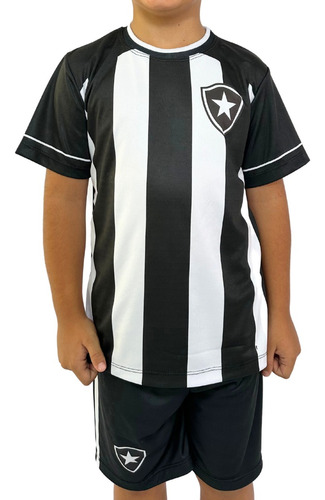Kit Camisa E Calção Infantil Personalizado Botafogo