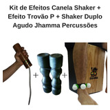 Kit De Percussão Shaker Ganzá Efeito Trovão E Canela Shaker