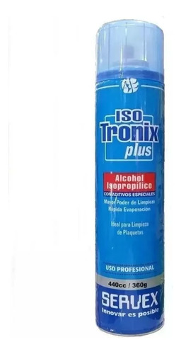 Alcohol Isopropilico Iso Tronix Plus Servex 440cc Aerosol