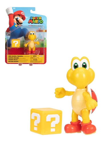 Super Mario Figura Red Koopa Troopa 4 Pulgadas Wave 28