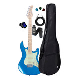 Guitarra Strinberg Sts-100 Strato Azul + Kit Capa Cabo