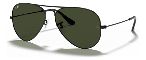 Anteojos De Sol Ray-ban Aviator Black G-15 Green