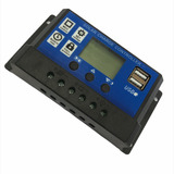 Controlador De Carga Solar 12 / 24v 30a Com Display Lcd