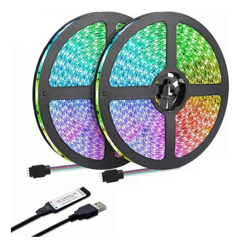 Tira Led Cinta Multicolor 4mts/300 Rgb Luces Decoración