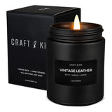 Velas Perfumadas Para Hombres | Craft & Kin Vintage Leather