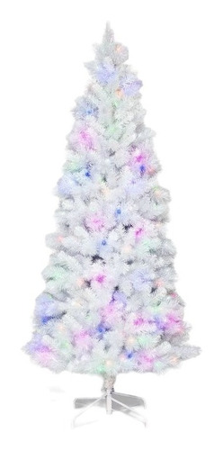 Árbol De Navidad Artificial Iluminado Blanco 260 Leds 213cm