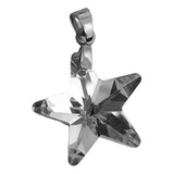 3 Dijes Cristal 20mm Estrella Cristal Facetado Acer Q C:8390