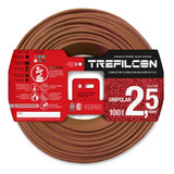 Cable Unipolar Trefilcon 2.5 Mm Normalizado Rollo 100 Metros Cubierta Marrón