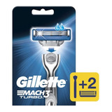 Maquina De Afeitar Gillette Mach3 Turbo + 2 Cartuchos