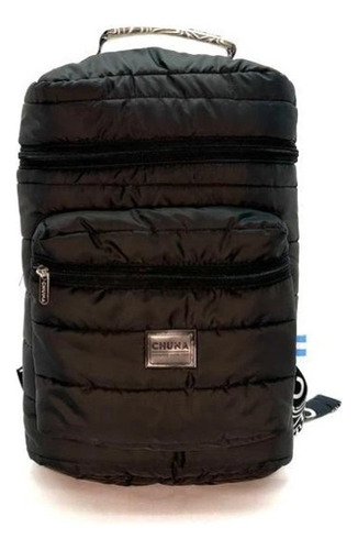 Matera Mochila Dublin Chuna Matelasse Negro Bolsillo Frontal