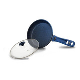 Panela Sauté Petit Ichef Azul 20cm  E Tampa Ichef Azul 20cm