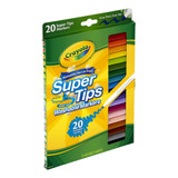 Crayola Marcadores Colores Lavables Super Tips 20 Unidades 