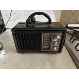 Radio Portatil Bluetooth Vintage Retro Recargable Usb