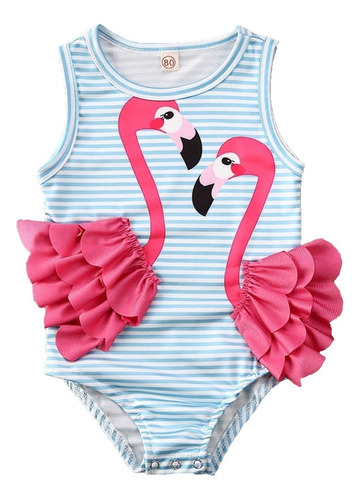 Traje De Baño Completo  Niña/ Bebe Flamencos / Flamingos 