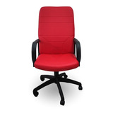 Silla De Escritorio Mrb Tango Word Ergonómica  Roja Con Tapizado De Cuero Sintético