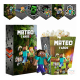 Kit Imprimible Minecraft Texto Editable 