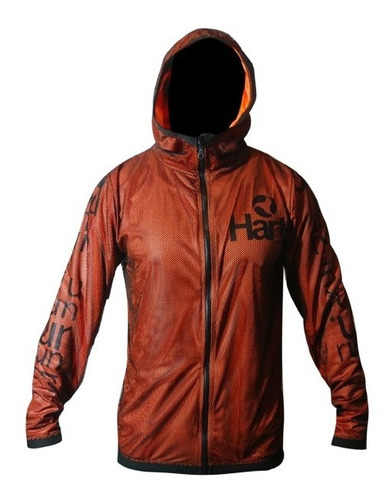 Id341 Buzos Campera Naranja Running Hartl Hombre