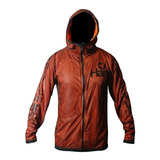 Id341 Buzos Campera Naranja Running Hartl Hombre