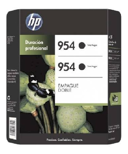 Dual Pack Cartucho De Tinta Hp 954 Negro Original