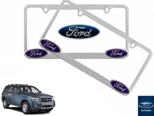 Par Porta Placas Ford Escape 2.3 2010 Original