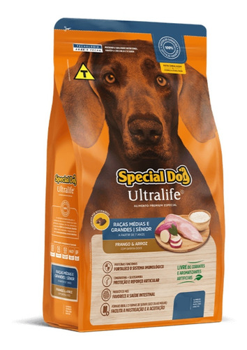 Ração Special Dog Ultralife Sênior Porte Medio Grande 15kg