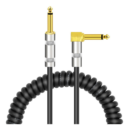 Cable De Audio Para Guitarra Eléctrica, 1/4 Pulgada, Curvado