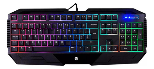 Teclado Gamer Hp K110 - Abnt2 - Iluminação Led - 9xw73aa