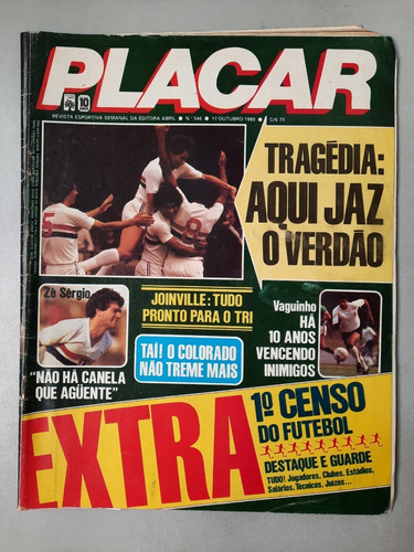 Revista Placar Nº546 Outubro 1980 Gre-nal Joinville R426