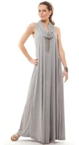 Vestidos Longos  De  Vicolycra  Gola Boba Ve 1061