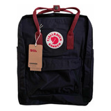 Mochila Fjallraven Kanken Classic 16l - Black Strap Ox Red