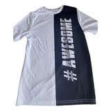 Remera Deportiva Niños Filtro Uv T10-12 Large Blanca Imp.usa