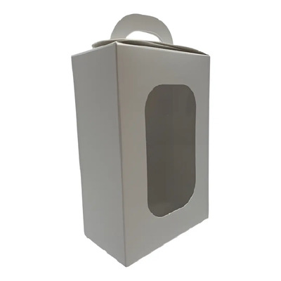 25 Cajas Blanca Con Ventana Dulceros Con Asa 11x6.4x14cms Blanco | MercadoLibre