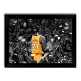 Quadro Poster Kobe Bryante Lakers  Nba 33x43cm C/ Vidro