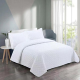 Quilt De Verano King / Super King. Color Blanco Gran Sol