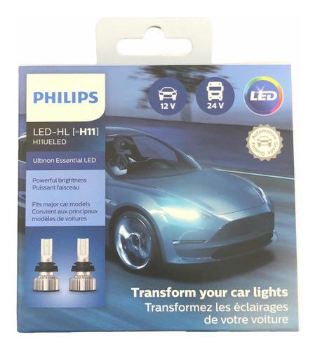 Kit Conversión Philips Luz Led Csp 12v 24v H11 Ue 20w 6000k