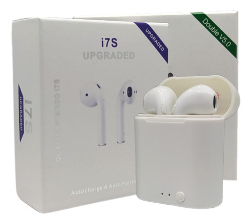 Fone De Ouvido Bluetooth Sem Fio I7s Recarregável Branco