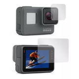 Conjunto Película Vidro Lente Tela Lcd Gopro Hero 6 7 Black