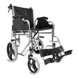 Silla De Ruedas Para Transporte Desmontable Plegable Cromada