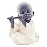 Figura Decorativa Niño Buda Bebe Flauta Zen Feng Shui Zn