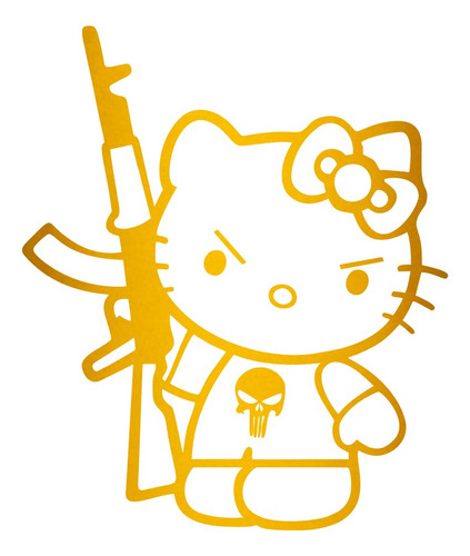 Sticker Punisher Hello Kitty Sticker Vinil Estampado 