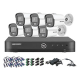 Kit Seguridad Dvr Hikvision 8ch 6 Camaras 2mp Color Vu 1080p