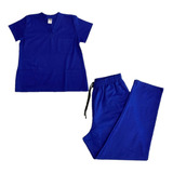 Conjunto Pijama  Cirúrgico Scrub Feminino - Azul Royal