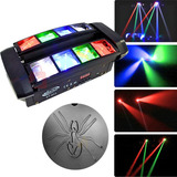 Mini Moving Spider Beam 8 Leds Rgbw Dmx 5w Strobo Dj Bivolt