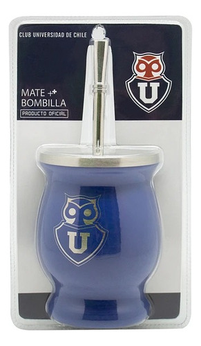 Universidad De Chile - Set Mate Con Bombilla - 200ml - Titan