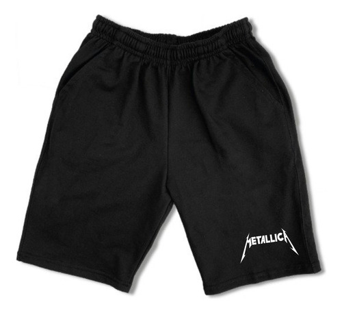 Bermuda Metallica - Algodon Rustico - Unisex - Musica Rock